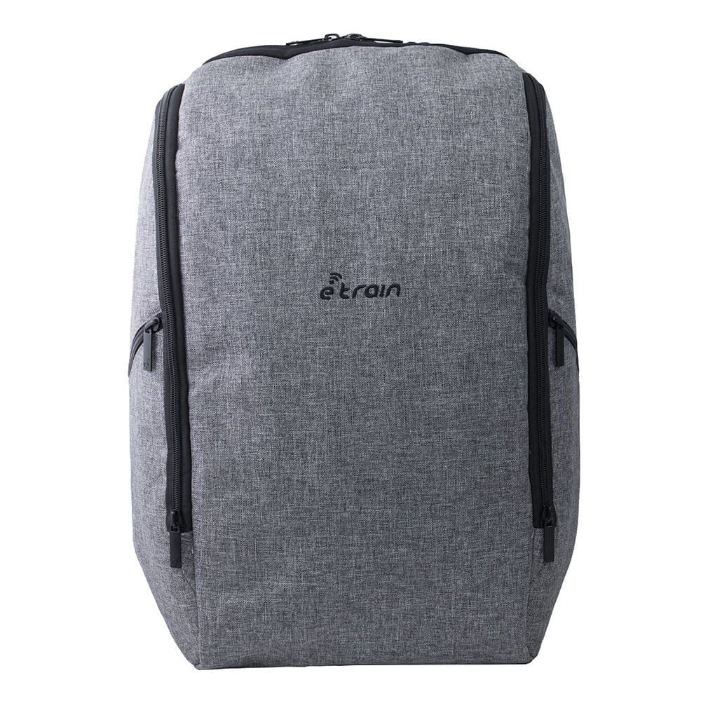 E-train Laptop Backpack Made by High Quality Nylon Material, Fits Up to 15.6”, Gray