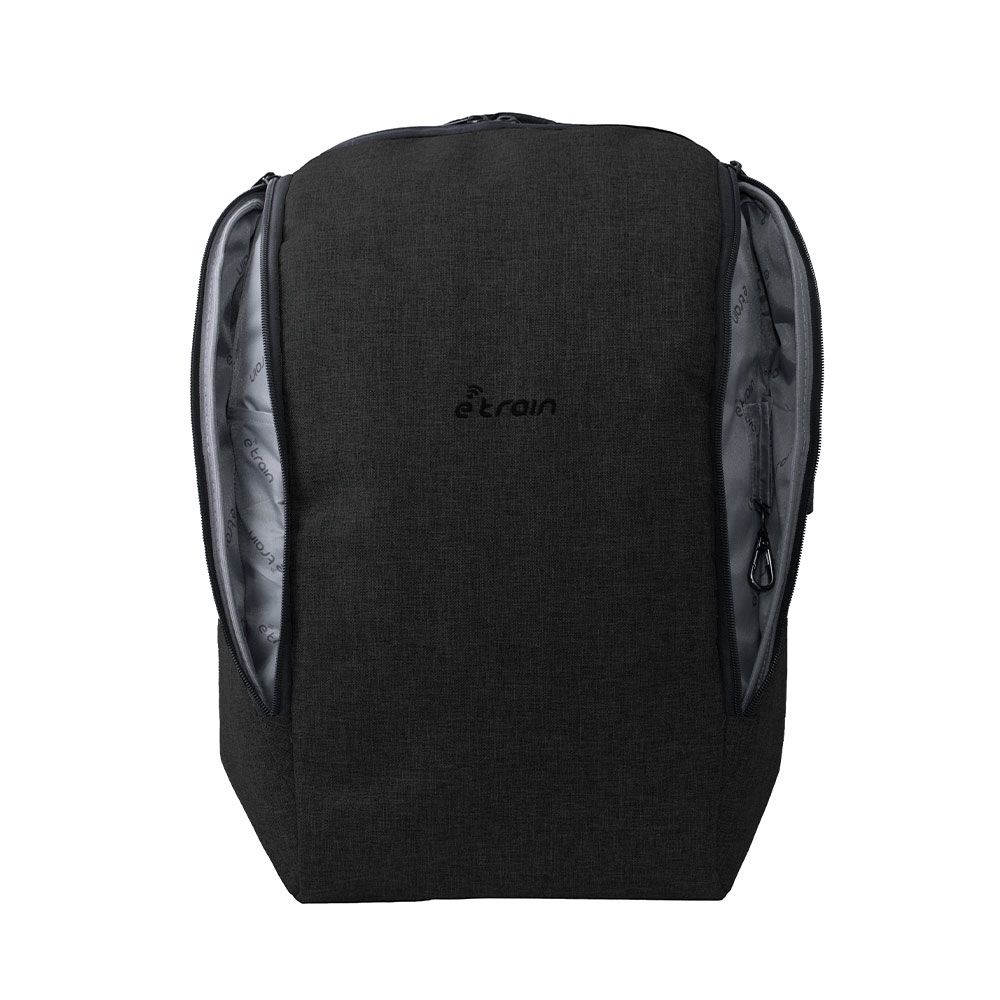 E-train Laptop Backpack Made by High Quality Nylon Material, Fits Up to 15.6”, Black