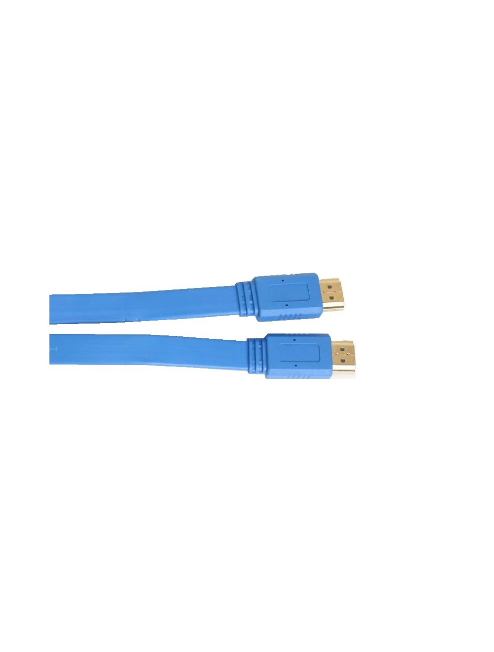 كابل إيتراين HDMI إلى HDMI مسطح 1.8 متر مطلي بالذهب أزرق اللون