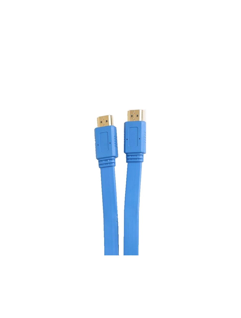كابل إيتراين HDMI إلى HDMI مسطح 1.8 متر مطلي بالذهب أزرق اللون