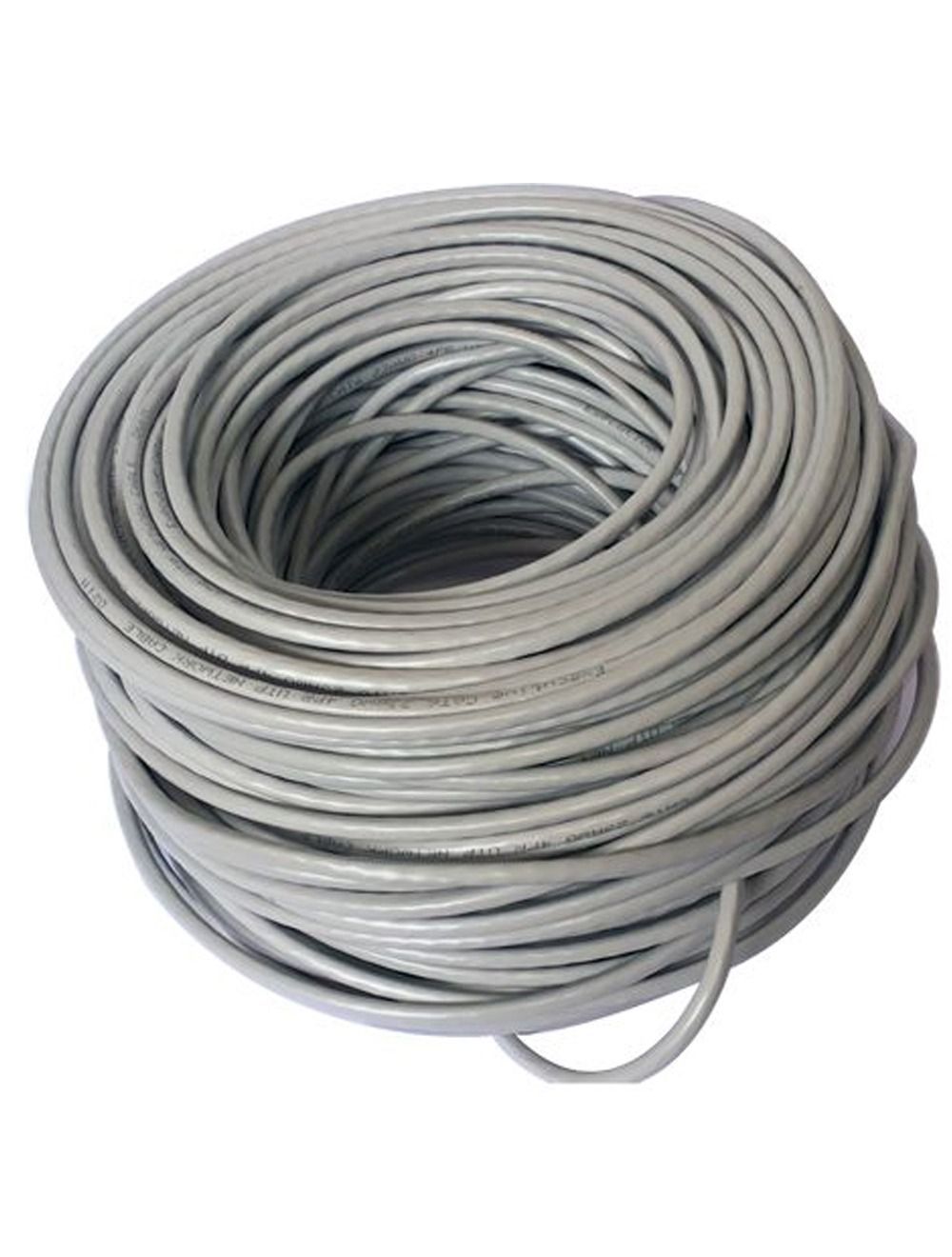 كابل إيثرنت لان كات 305 متر و100 متر رمادي، 0.38 ملم، 4CCS+4CCA