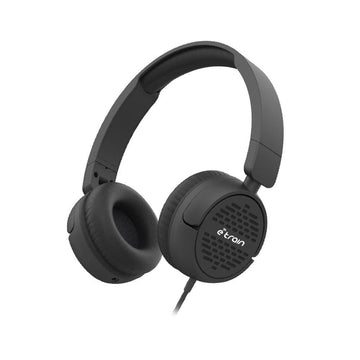 Etrain Wired Stereo Foldable Headphone with MIC, 1.5M Black