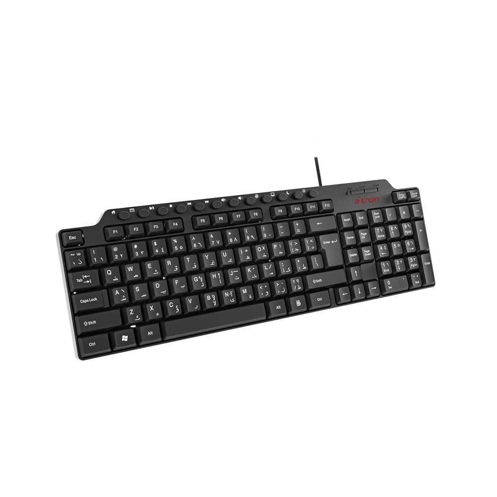 Etrain USB Multimedia compact 104-Key Keyboard