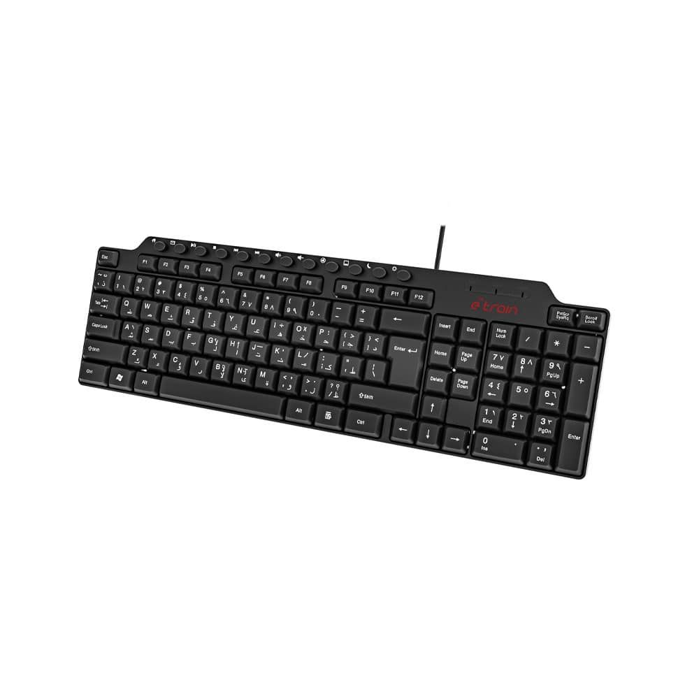 Etrain USB Multimedia compact 104-Key Keyboard
