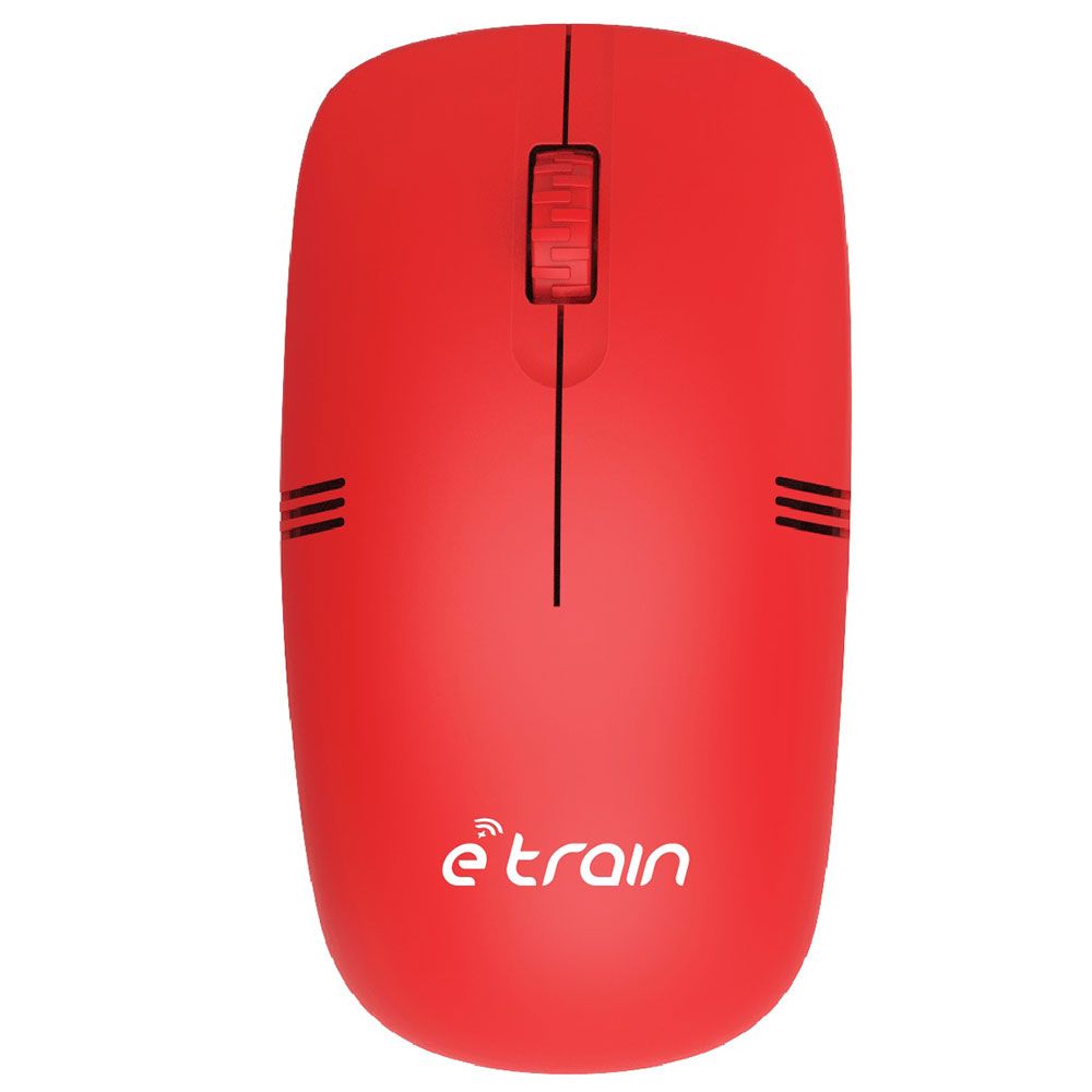 Etrain Wireless Optical Mouse 1200 DPI Red