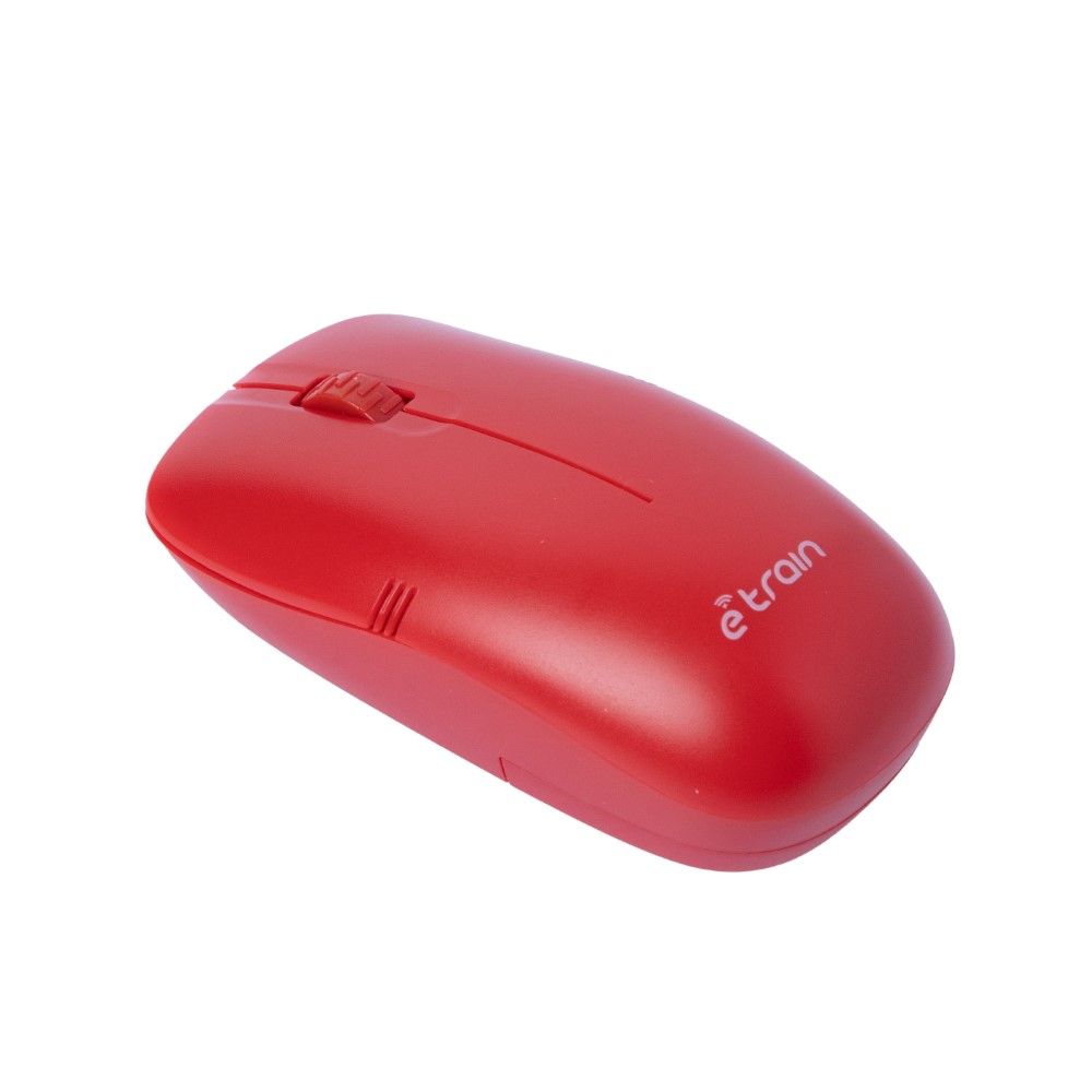 Etrain Wireless Optical Mouse 1200 DPI Red