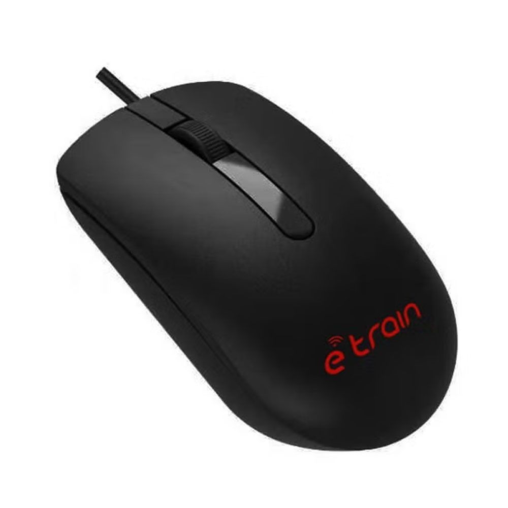 Etrain USB Wired Optical Mouse 1000 DPI, Black