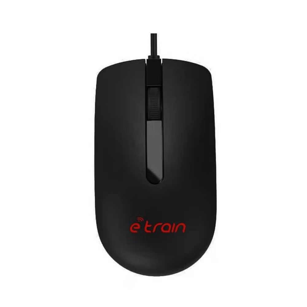 Etrain USB Wired Optical Mouse 1000 DPI, Black
