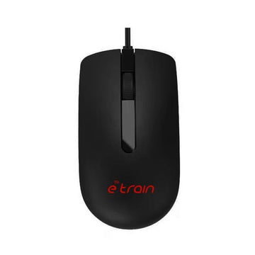 Etrain USB Wired Optical Mouse 1000 DPI, Black